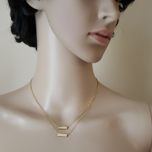 Link necklace with Bar design - Picture 2 of 5